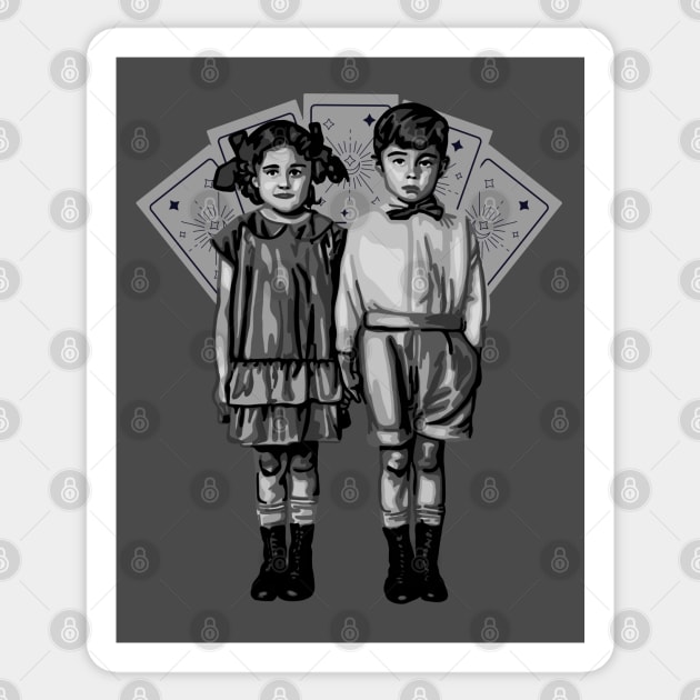 Creepy Tarot Cards Kids Sticker by Slightly Unhinged